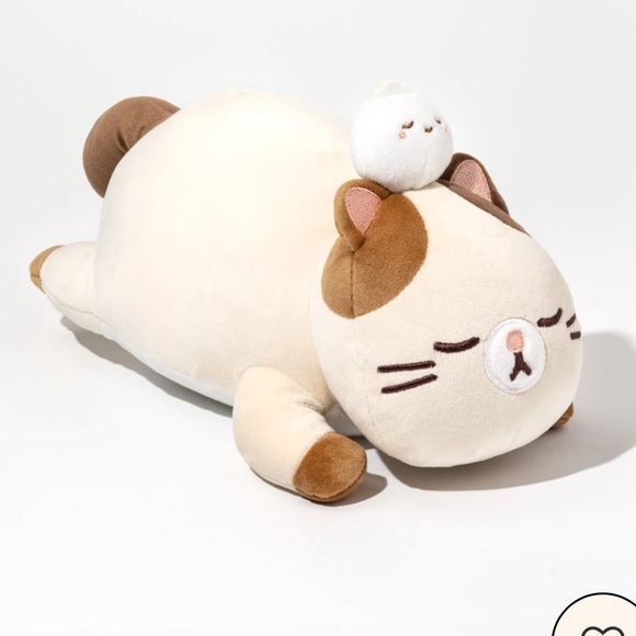 Smoko Laying Fat Siamese Cat Midi Mochi Plush - Picture 6 of 7